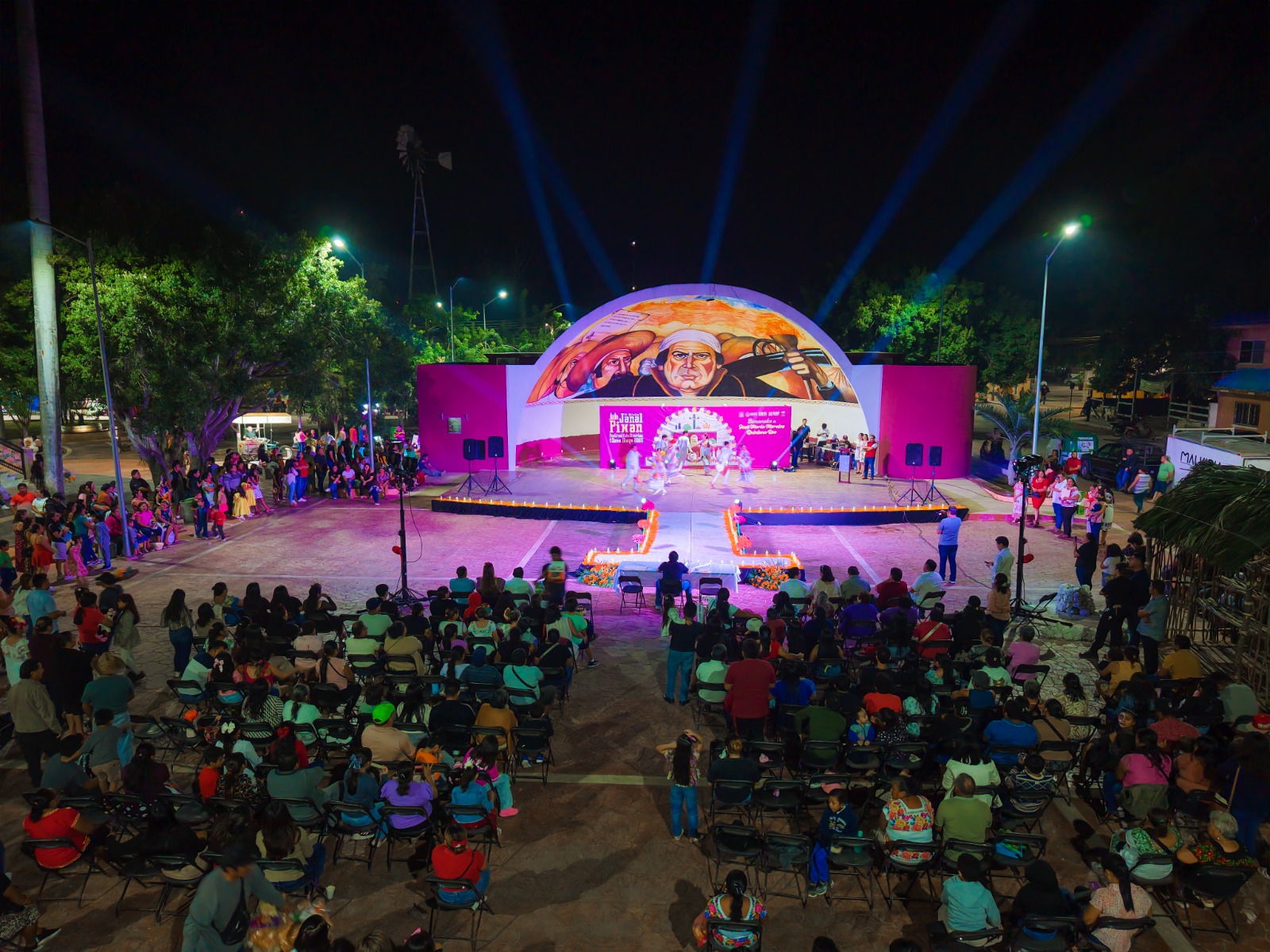 IMG-20251101-WA0003 ERIK BORGES YAM ENCABEZA CON ORGULLO EL INICIO DEL GRAN FESTIVAL DE DÍA DE MUERTOS “JANAL PIXÁN” 2025 DESDE LA PUERTA DE LA ZONA MAYA, JOSÉ MARÍA MORELOS
